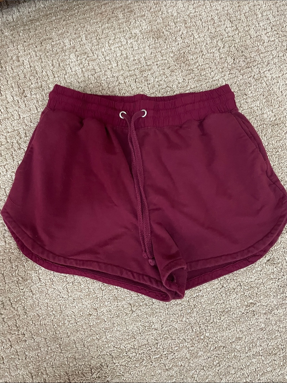 Ambiance Maroon Athletic Lounge Shorts